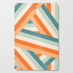 Ribbon Stripes - retro Cutting Board Gallery Image 1