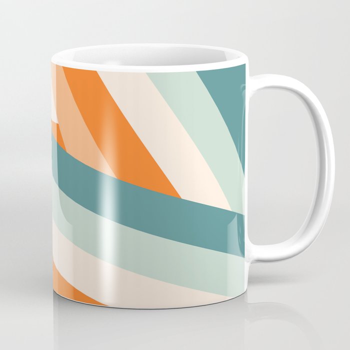 Ribbon Stripes - retro Coffee Mug Gallery Image 1