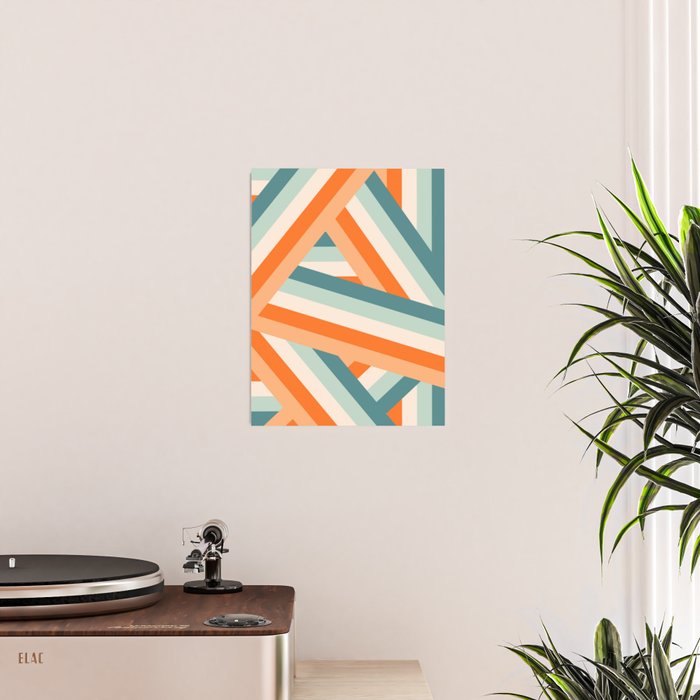 Ribbon Stripes - retro Poster Gallery Image 2