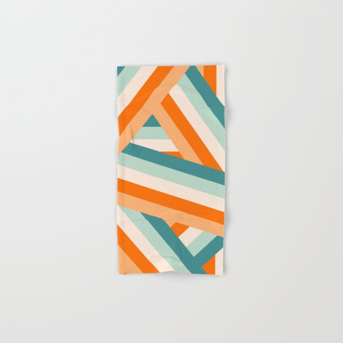 Ribbon Stripes - retro Bath Towel Gallery Image 1