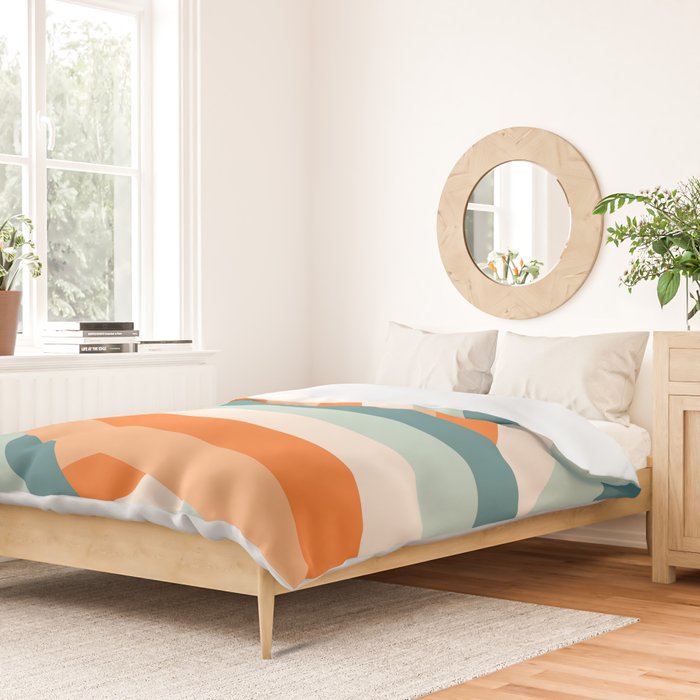 Ribbon Stripes - retro Duvet Cover Gallery Image 2