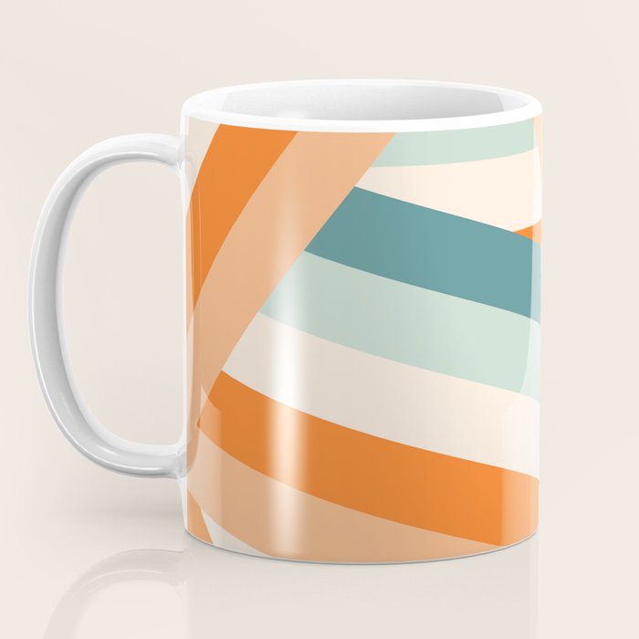 Ribbon Stripes - retro Coffee Mug Gallery Image 3