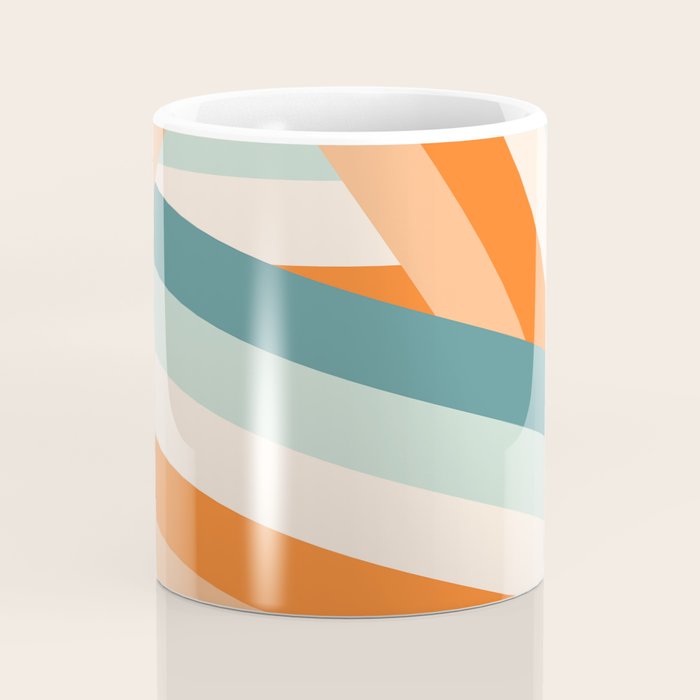 Ribbon Stripes - retro Coffee Mug Gallery Image 4