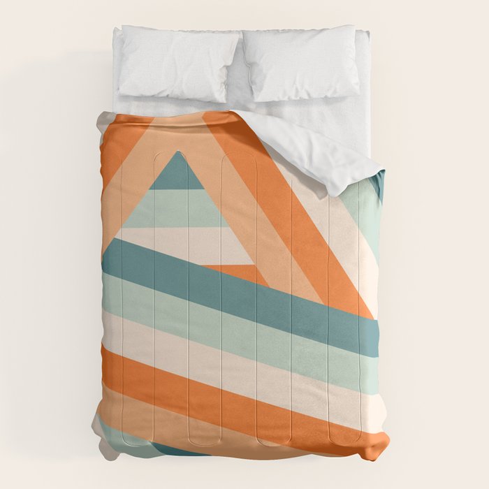 Ribbon Stripes - retro Comforter Gallery Image 1