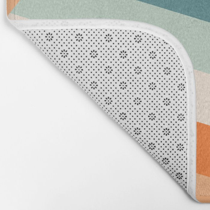 Ribbon Stripes - retro Bath Mat Gallery Image 2