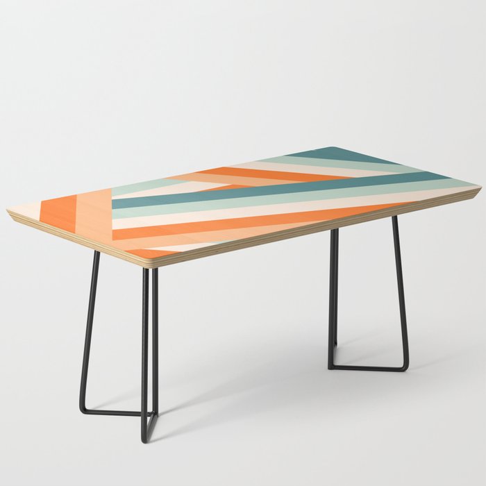 Ribbon Stripes - retro Coffee Table Gallery Image 1