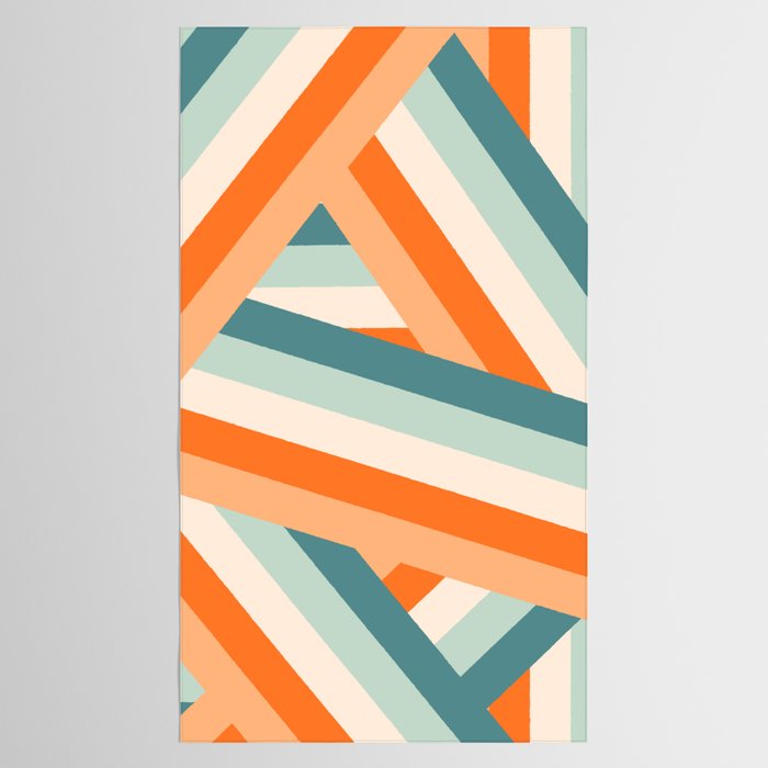 Ribbon Stripes - retro Tablecloth Gallery Image 2