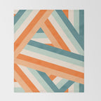 Ribbon Stripes - retro Throw Blanket Gallery Image 2