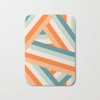 Ribbon Stripes - retro Bath Mat Gallery Image 1