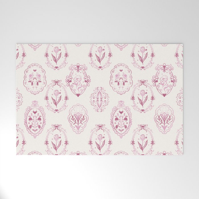 Victorian frame with flowers Welcome Mat Gallery Image 1