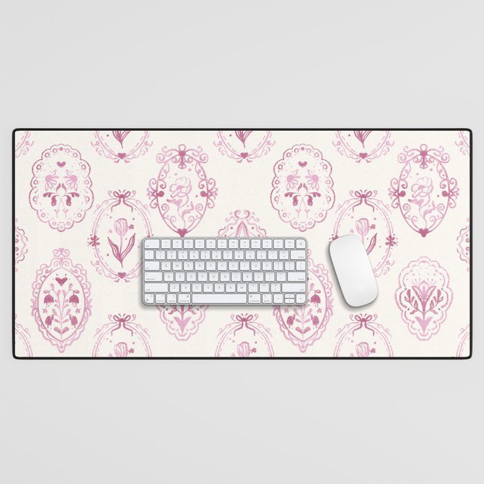 Victorian frame with flowers Desk Mat Gallery Image 1