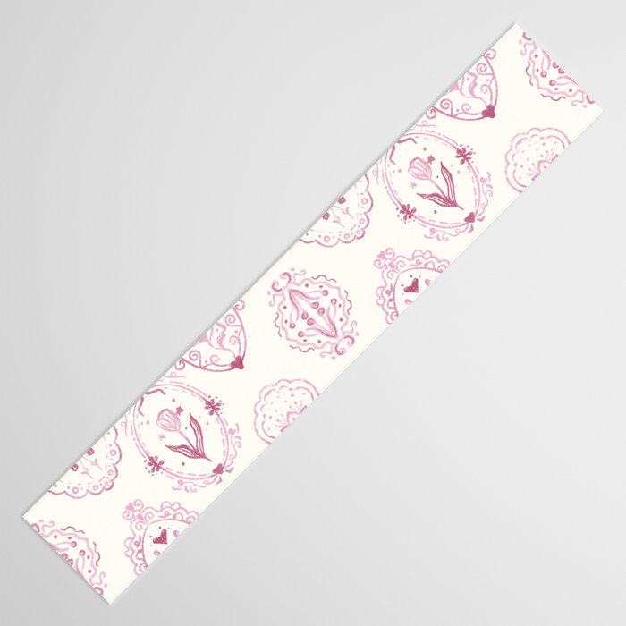 Victorian frame with flowers Table Runner Gallery Image 3