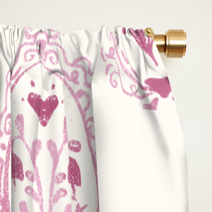 Victorian frame with flowers Window Curtain Gallery Image 2