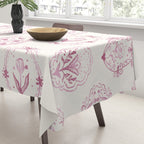 Victorian frame with flowers Tablecloth Gallery Image 3