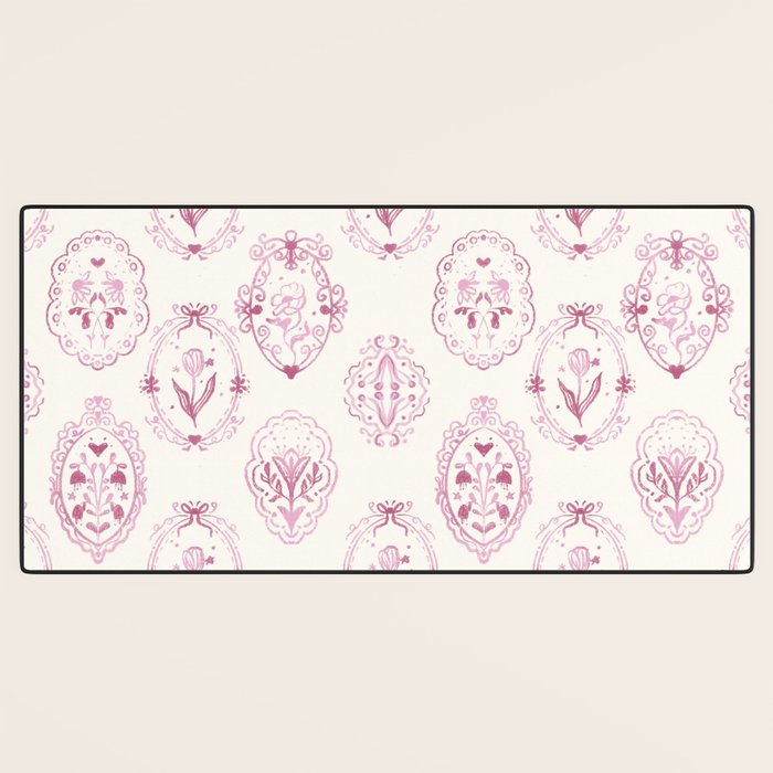 Victorian frame with flowers Desk Mat Gallery Image 3