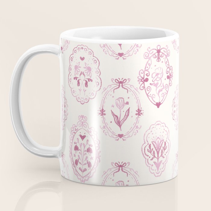 Victorian frame with flowers Coffee Mug Gallery Image 3