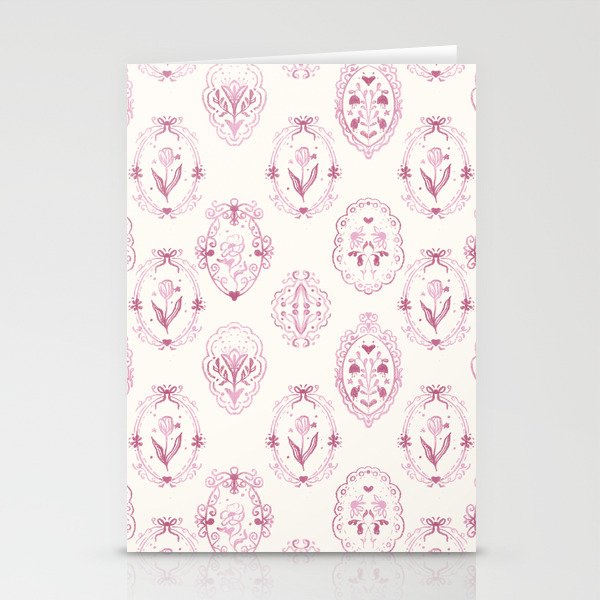 Victorian frame with flowers Stationery Card Gallery Image 2