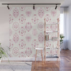 Victorian frame with flowers Wall Mural Gallery Image 1