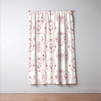 Victorian frame with flowers Window Curtain Gallery Image 3