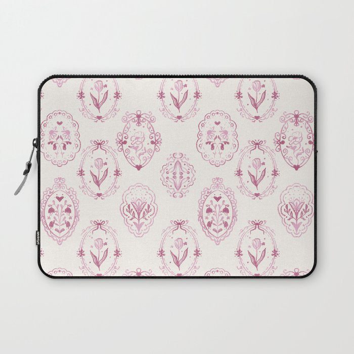Victorian frame with flowers Laptop Sleeve Gallery Image 1