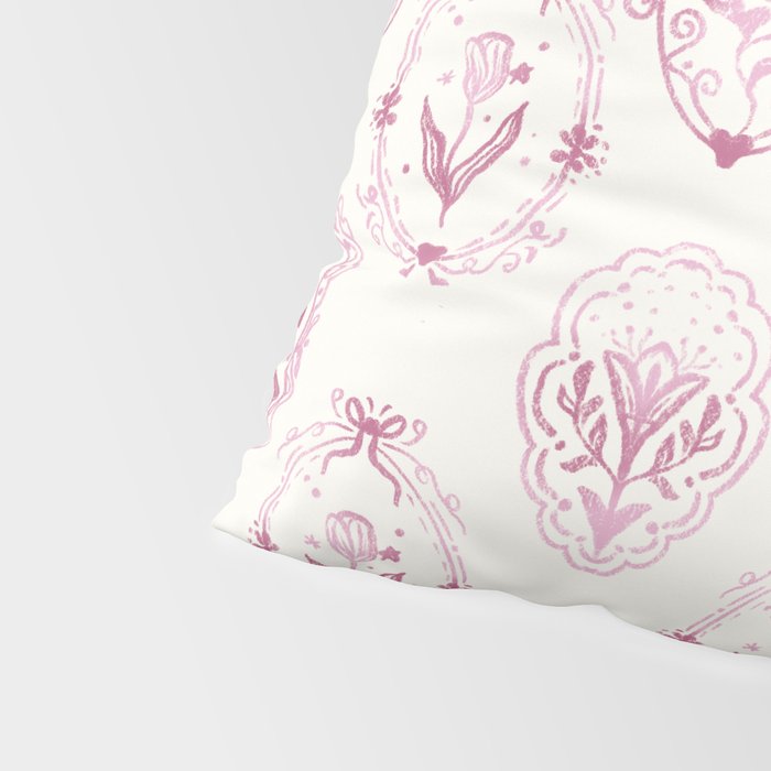 Victorian frame with flowers Pillow Sham Gallery Image 4