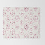 Victorian frame with flowers Throw Blanket Gallery Image 2