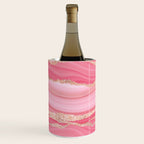 Blush Pink And Gold Marble Stripes Wine Chiller Gallery Image 2