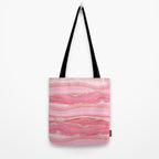 Blush Pink And Gold Marble Stripes Tote Bag Gallery Image 2