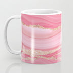 Blush Pink And Gold Marble Stripes Coffee Mug Gallery Image 3