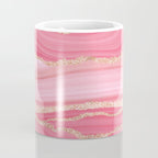 Blush Pink And Gold Marble Stripes Coffee Mug Gallery Image 4