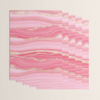 Blush Pink And Gold Marble Stripes Wrapping Paper Gallery Image 3