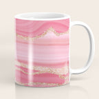 Blush Pink And Gold Marble Stripes Coffee Mug Gallery Image 1
