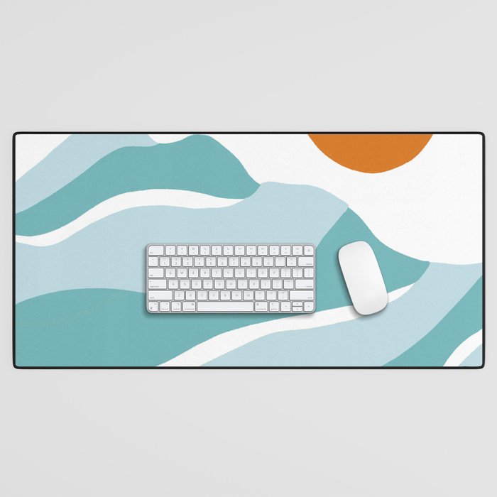 blue mountain sunset Desk Mat Gallery Image 1