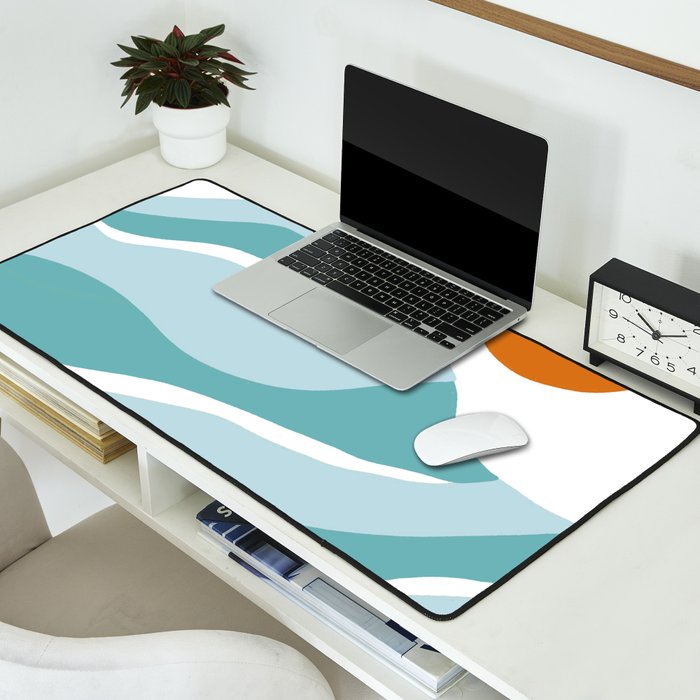 blue mountain sunset Desk Mat Gallery Image 2