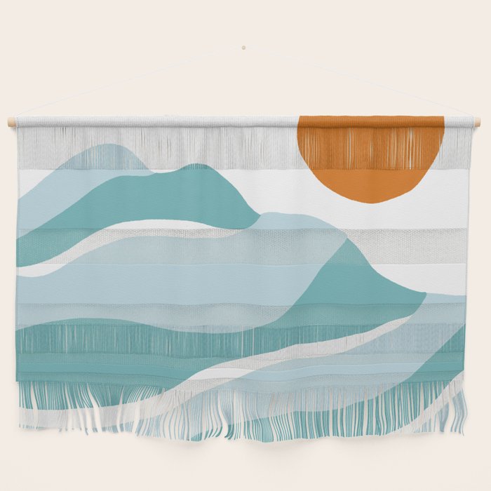blue mountain sunset Wall Hanging Gallery Image 1