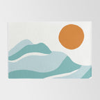 blue mountain sunset Rug Gallery Image 2