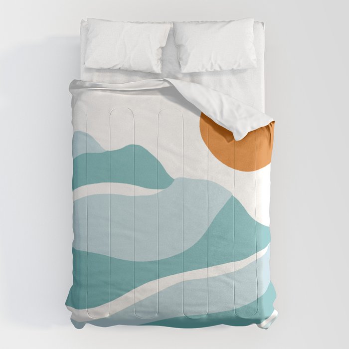 blue mountain sunset Comforter Gallery Image 6