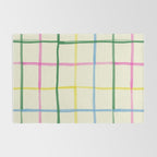 Abstract Tennis Net Pattern in Cream Rug Gallery Image 2