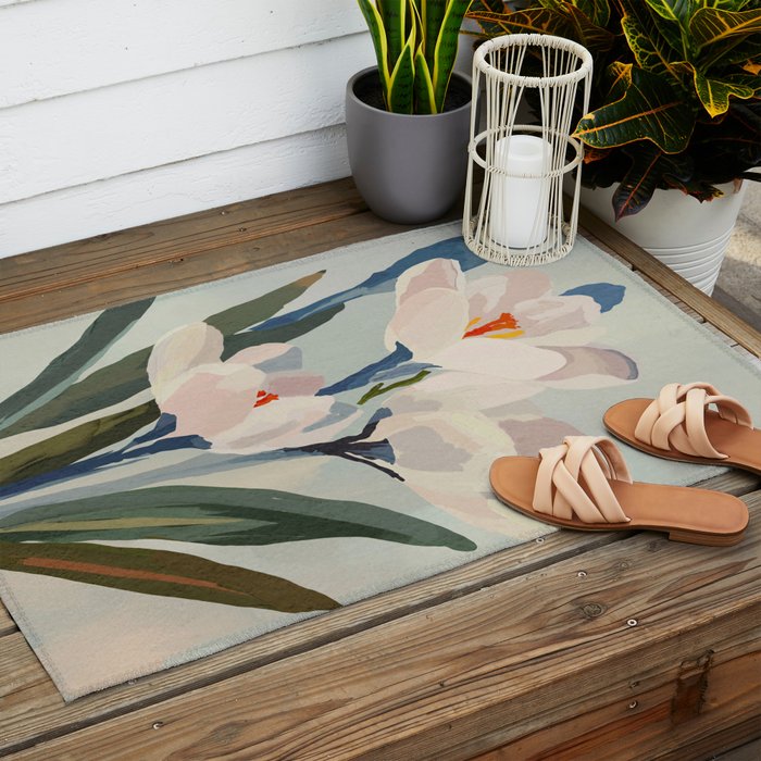 Soft Bloom Outdoor Rug Gallery Image 2