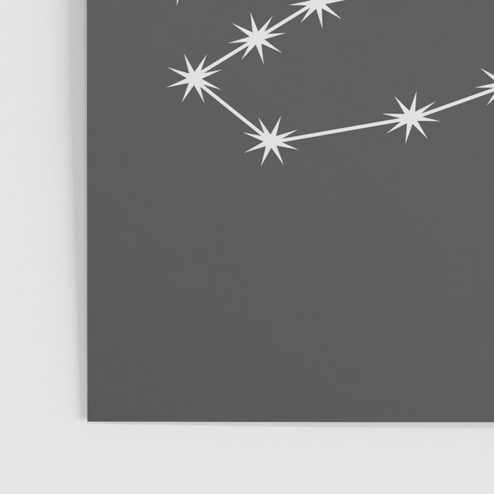 Scorpio Zodiac Star Constellation Line Art Grey Poster Gallery Image 3