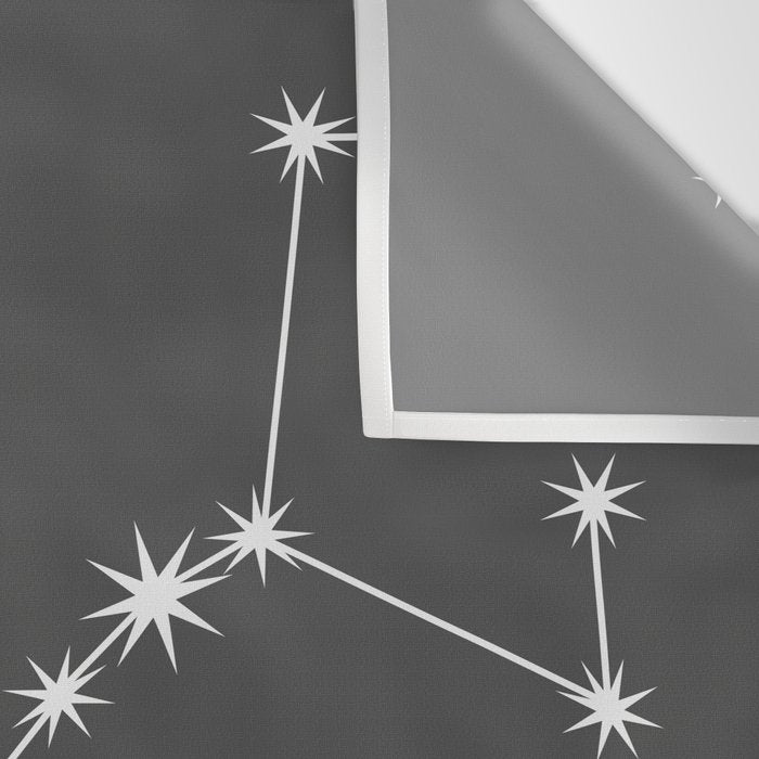 Scorpio Zodiac Star Constellation Line Art Grey Wall Tapestry Gallery Image 3