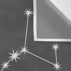 Scorpio Zodiac Star Constellation Line Art Grey Wall Tapestry Gallery Image 3