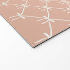 Bows & Ribbons Pattern XLVI Peach Pink Welcome Mat Gallery Image 2