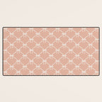 Bows & Ribbons Pattern XLVI Peach Pink Desk Mat Gallery Image 3