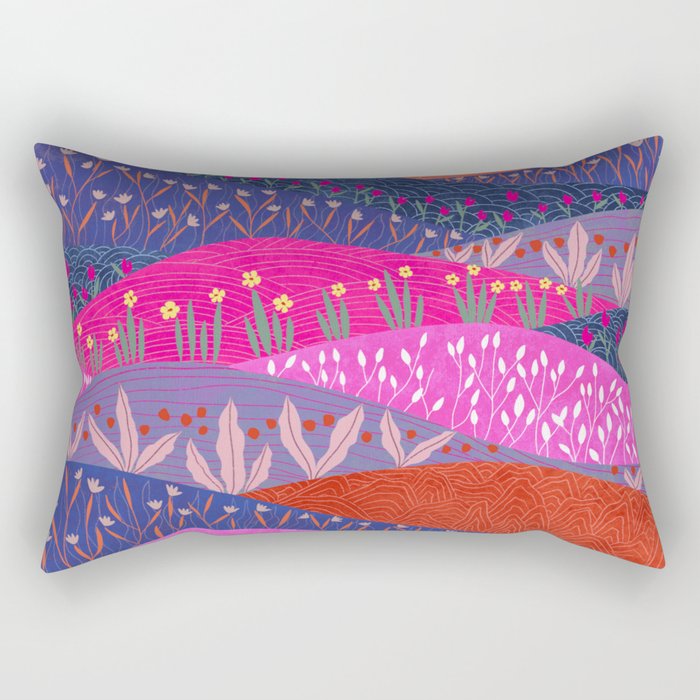 Sunset Mountains Rectangular Pillow Gallery Image 2