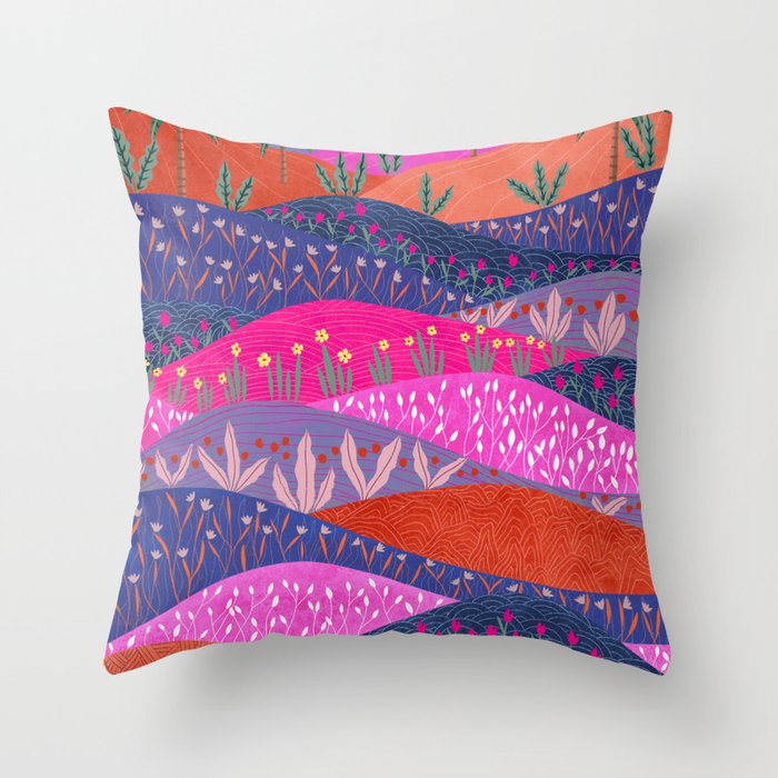 Sunset Mountains Throw Pillow Gallery Image 6