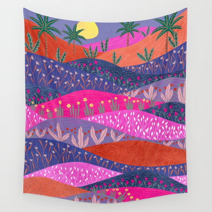 Sunset Mountains Wall Tapestry Gallery Image 4