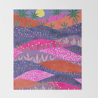 Sunset Mountains Throw Blanket Gallery Image 2