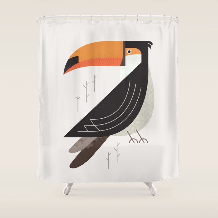 Toucan, Bird of South America Shower Curtain Gallery Image 1