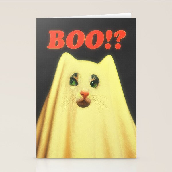 BOO Cat Stationery Card Gallery Image 1